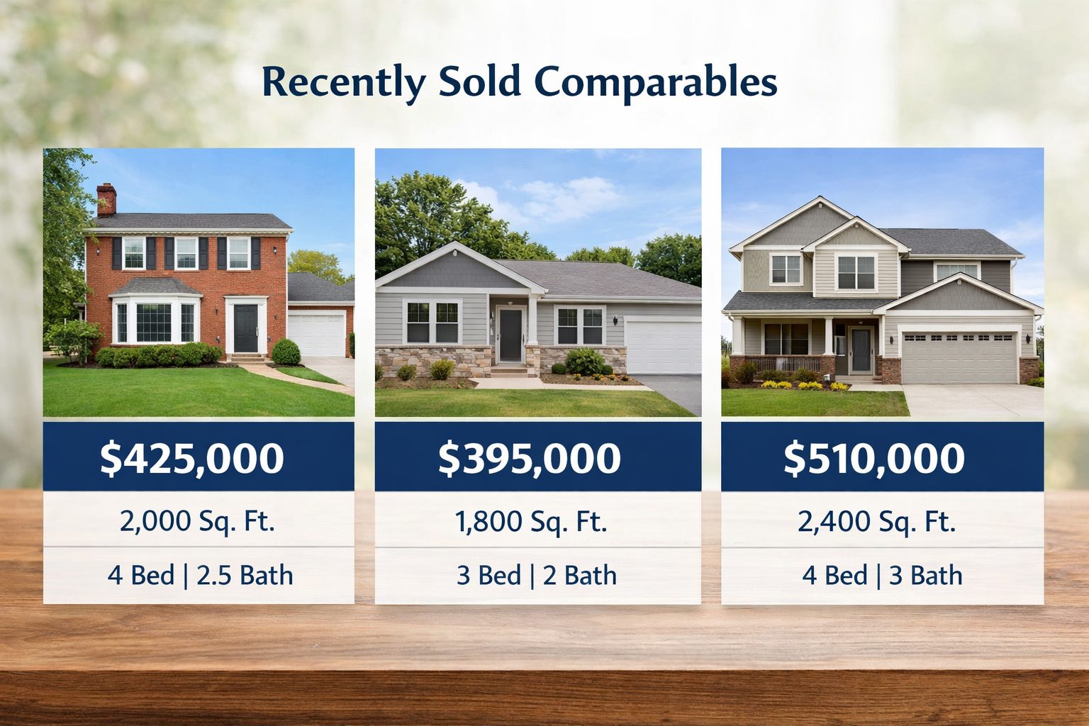 Real estate agent reviewing comparable sales and market data while pricing a home in Michigan