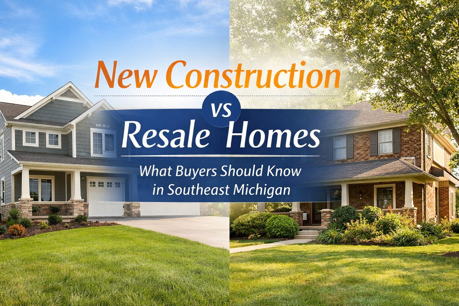 Comparison of a new construction home and an established resale home in Southeast Michigan neighborhoods